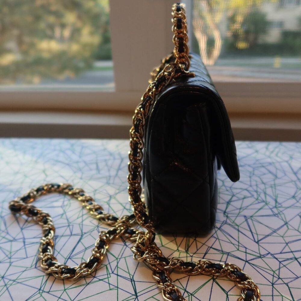 Chanel waxed lambskin mini handle classic flap bag - Picture 5 of 14